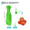 thumbnail image 2 of Lot de 100 Sacs de Production Réutilisables en Filet, 35cm/14 Pouces Sacs de Rangement Lavables avec Boucle en Plastique pour Fruits Frais Légumes Fruits de Mer, Vert, 2 of 6