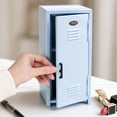thumbnail image 5 of Mini Locker,Metal Small Locker for Desktop, Blue| Desktop Organizer Box For Makeup Office Supplies Small Items, 10.8 x 4.5 x 4.5 inch, 5 of 5