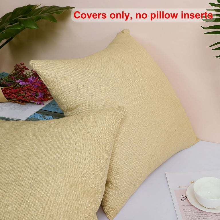 Linen solid pillow covers