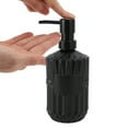 thumbnail image 3 of Unique Bargains 1 Pc Classic Cylindrical Soap Pump Dispenser for Bathroom 450ml Black, 3 of 6