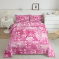thumbnail image 2 of Manfei Letter A Monogrammed Bedding Comforter Set,Cartoon Bow Tie Twin Comforter Sets,Chic Starry Night Bedding Set For Child,Microfiber Room Decorative Reversible,2 Pieces, 2 of 8