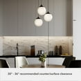 thumbnail image 5 of Hunter - Hepburn 3-light Matte Black, Medium Size Cluster Light, Dimmable, Mid Century Modern Style, Round Shaped, for Bedrooms, Dining, Living Rooms - 19757, 5 of 7