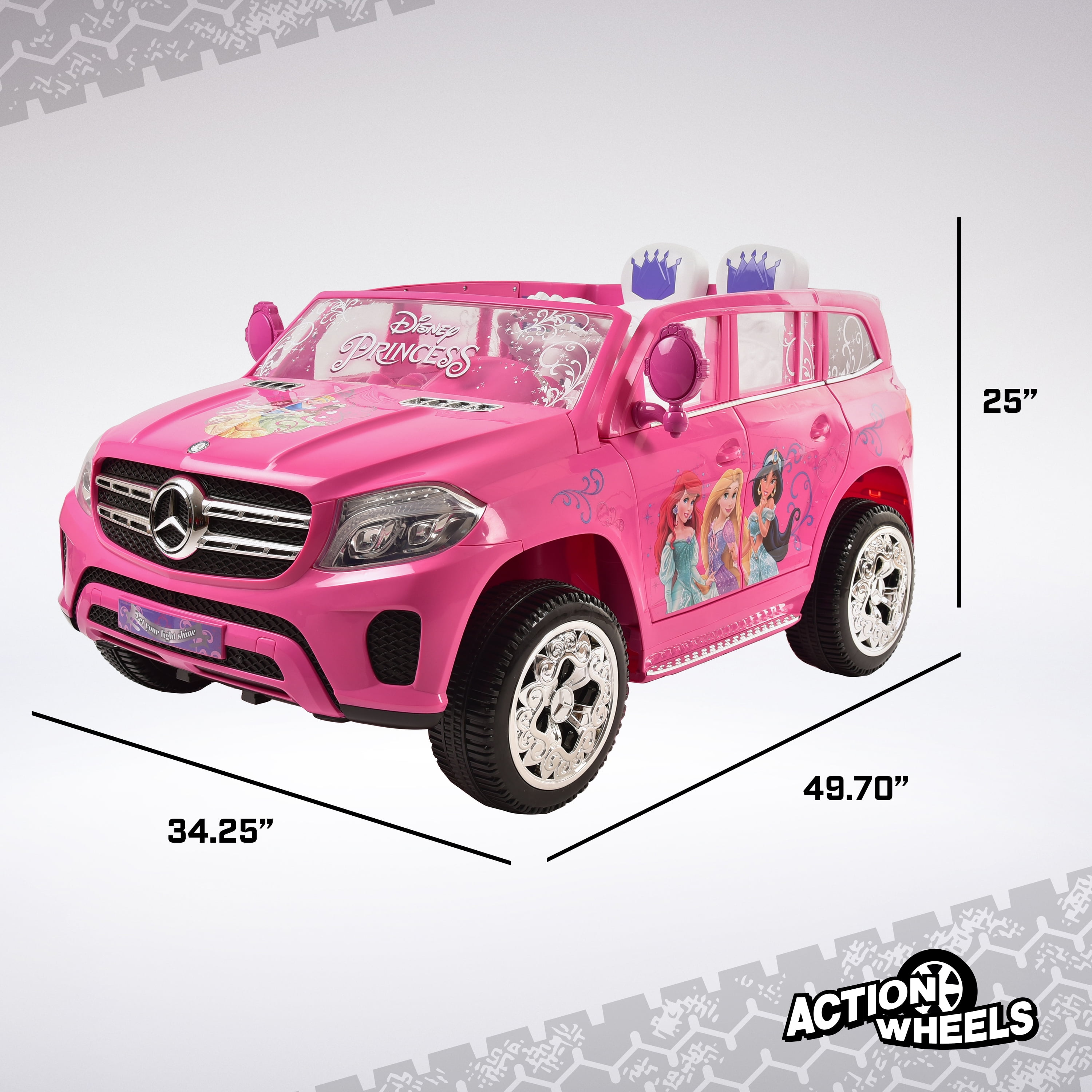 Pink Princess Mercedes Princess Power Wheels Car Disney Princess