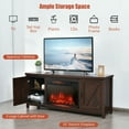thumbnail image 6 of Gymax 59'' Fireplace TV Stand W/ 25'' 1350W Electric Fireplace Heater Coffee, 6 of 10