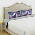 thumbnail image 5 of Unicorn Satin Pillowcase for Hair and Skin Silk Pillowcase Soft Breathable Sleeping Pillow Covers Smooth Cooling Pillowcase with Envelope Closure Size Standard 20x30 in Home Decor Gifts, 5 of 7