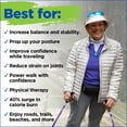 thumbnail image 2 of York Nordic Big and Tall Motivator Walking Poles for Stability and Rehab - 2 Pieces - Strong Push Button Locks, Detachable Rubber Feet, Travel Bag - for Heights 4' up to 7' feet, 2 of 6