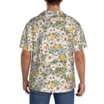 thumbnail image 3 of KLL Daisy Print Men's Shirt Short Sleeve Button Down Summer Cuba Beach Shirts- Small, 3 of 5