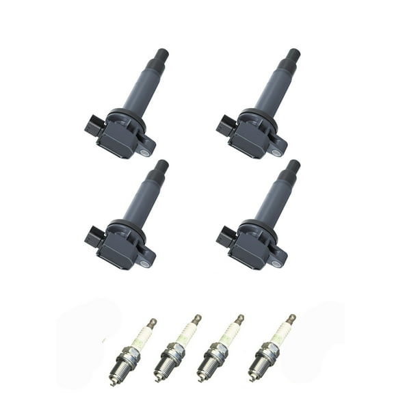 Set of 4 ISA Ignition Coils & 4 NGK Spark Plugs for 2000-2019 Toyota Yaris Prius Echo & Scion xB 1.5L Replacement for UF316