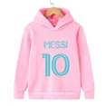 thumbnail image 5 of 2024 HOT New Kids Primavera Otoño Moda 2 piezas Sudadera con capucha Chándales 3-13 años Niños Niñas Messi No.10 Trajes Estampados Ropa para Niños, 5 of 5