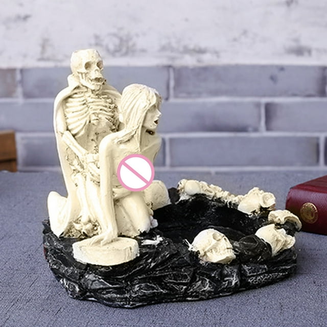 HalloweenDödskalleAskfatMultipurposeResinHantverkPersonligskrivbordsdekorationförhem,vardagsrumkontorsdekorationStyleI