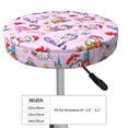 thumbnail image 4 of Haiem Christmas Unicorns Cushion Round Bar Chair Seat Cover Bar Chair Cushion Covers Elastic Washable Bar Chair Cover,Protects from Scratches and Stains-14 inch, 4 of 7