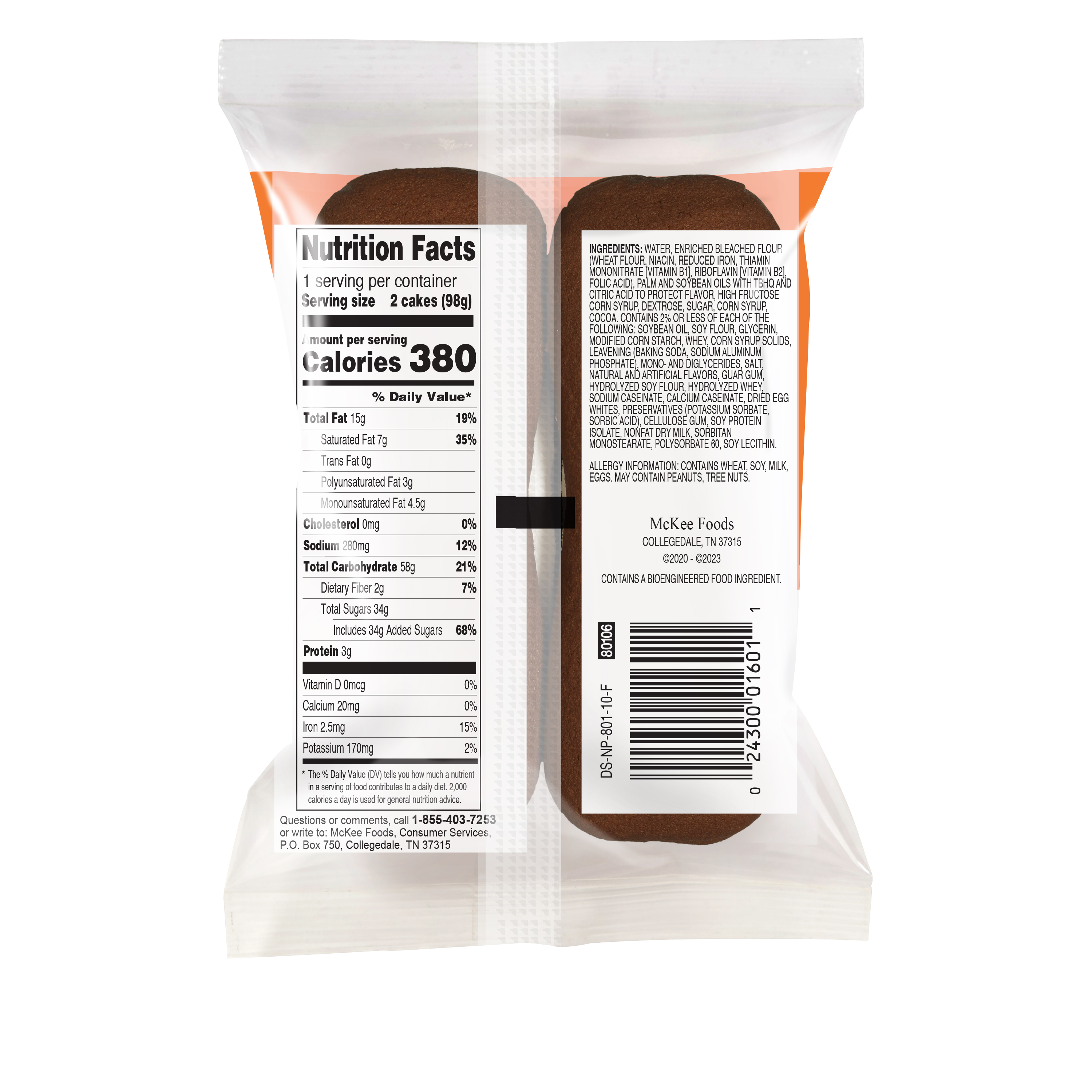 Drakes Devil Dogs Cakes Single Serve, 3.4 oz