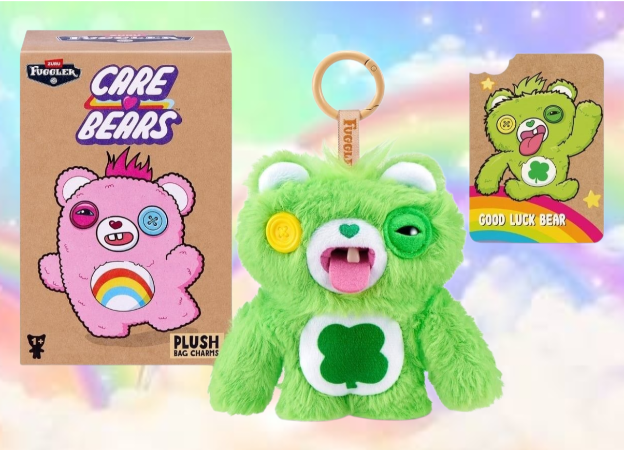 Fuggler Care Bear Bag Charm Grumpy Bear Plush Keychain - Walmart.com