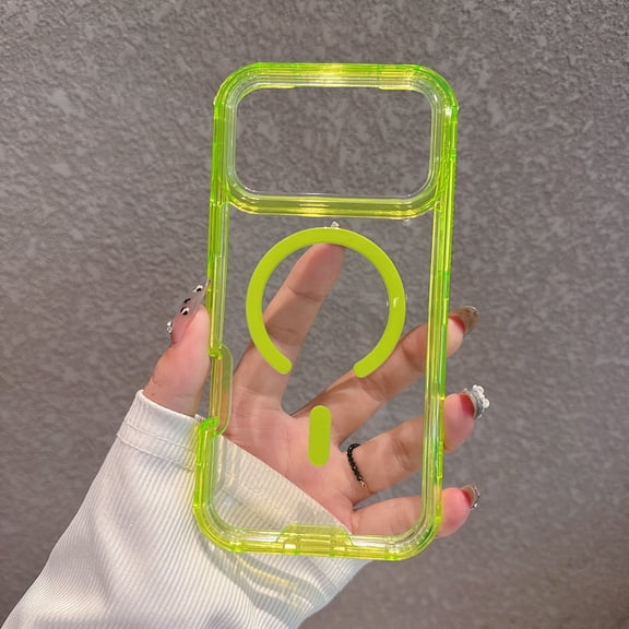 for iPhone 17 Pro Max Case Clear, Compatible with MagSafe, 3 in 1 Heavy Duty Drop Protection Rugged Shockproof 3-Layer Military Protective Anti-Yellow Anti-Scratch Durable Phone Cover, Cleargreen