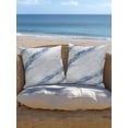thumbnail image 5 of Outdoor Pillows Waterproof, Blue Grey Marble Bedding Throw Pillows with Insert for Couch Sofa Bed, Vintage Abstract Modern Art Crack 18x18 Inch Pillowcases Decorative Camping Patio Pillow Set of 1, 5 of 8