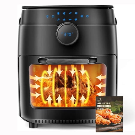 Moosoo Air Fryer Oven with 12.7Qt  8 Preset Modes  Digital Display  Easily Clean  MA50