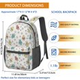 thumbnail image 3 of Robot and Gears Gray Pattern 17" Waterproof Oxford School Backpacks for Teens, S-Shape Padded Straps, for School, Travel, Hiking, Camping, 3 of 5