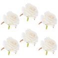 thumbnail image 1 of WEUVEB 6Ud Rosas Artificiales De Tela Para De Fiestas Y Eventos Con Detalle, 1 of 7
