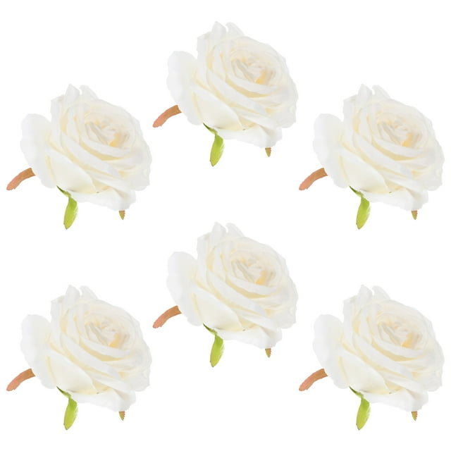 WEUVEB 6Ud Rosas Artificiales De Tela Para De Fiestas Y Eventos Con Detalle