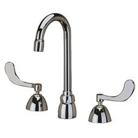 4 Wrist Blade - Zurn Aquaspec Widespread Faucet With 3 1/2 In. Gooseneck, 4 In. Wrist Blade Handle, Chrome Plated Cast Brass, Lead Free