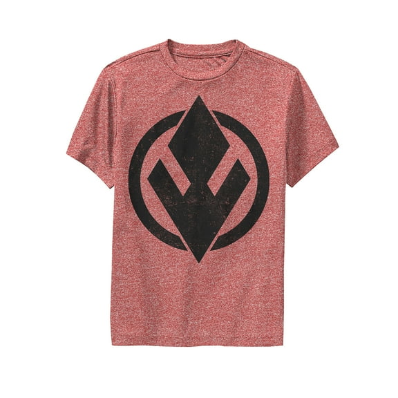 Boy's Star Wars: The Rise of Skywalker Sith Trooper Logo  Performance Graphic Tee Red Heather Large