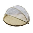 thumbnail image 1 of 1pc Hand-Woven Food Serving Tent Basket Fruit Vegetable Bread Cover Storage Container Dust-Proof Picnic Mesh Net Cover 35*18cm, 1 of 9