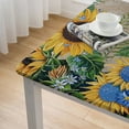 thumbnail image 5 of Acheng Sunflowers Flowers Bee Square Fitted Tablecloth 100% Polyester Fiber 52*52, 5 of 8