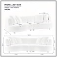 thumbnail image 6 of Kevinplus 102.36" Mid Century Modern Sectional Curved Sofa Couch for Living Room,Apartment,White, 6 of 7