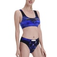 thumbnail image 2 of Daiia Steel Skull printed 2 piece Swimsuit Bikinis for Women High Waisted Racerback Bathing Suits Summer Tummy Control Scoop Neck Swimwear-Medium, 2 of 8