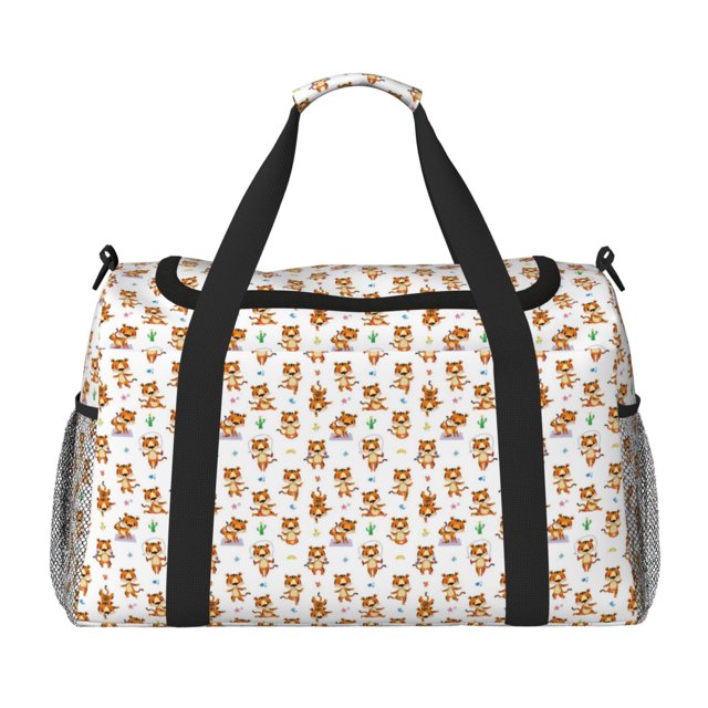 Disketp Tigers go in for Sports Bolsa de Viaje Tipo Duffle, Bolso de Mano para Fin de Semana para Mujer, Bolsa de Gimnasio Ligera para Hombre, Esencial para Viajes