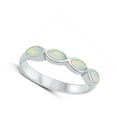 thumbnail image 4 of CHOOSE YOUR COLOR White Simulated Opal Promise Ring .925 Sterling Silver Band CZ Female Size 5, 4 of 4