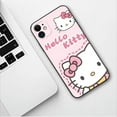 thumbnail image 1 of Cute Hello Kitty Soft Phone Case For Apple IPhone 13 12 11 14 15 Pro Max Mini SE XR X XS  Max 6S 8 7 plus Luxury Black TPU Cover ZR, 1 of 7