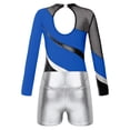 thumbnail image 4 of Haitryli Ballet Dance Jersey Leotards for Girls Biketards Sparkly Bodysuit with Shorts Outfits Gymnastics Dancewear Royal Blue&Silver 10, 4 of 7