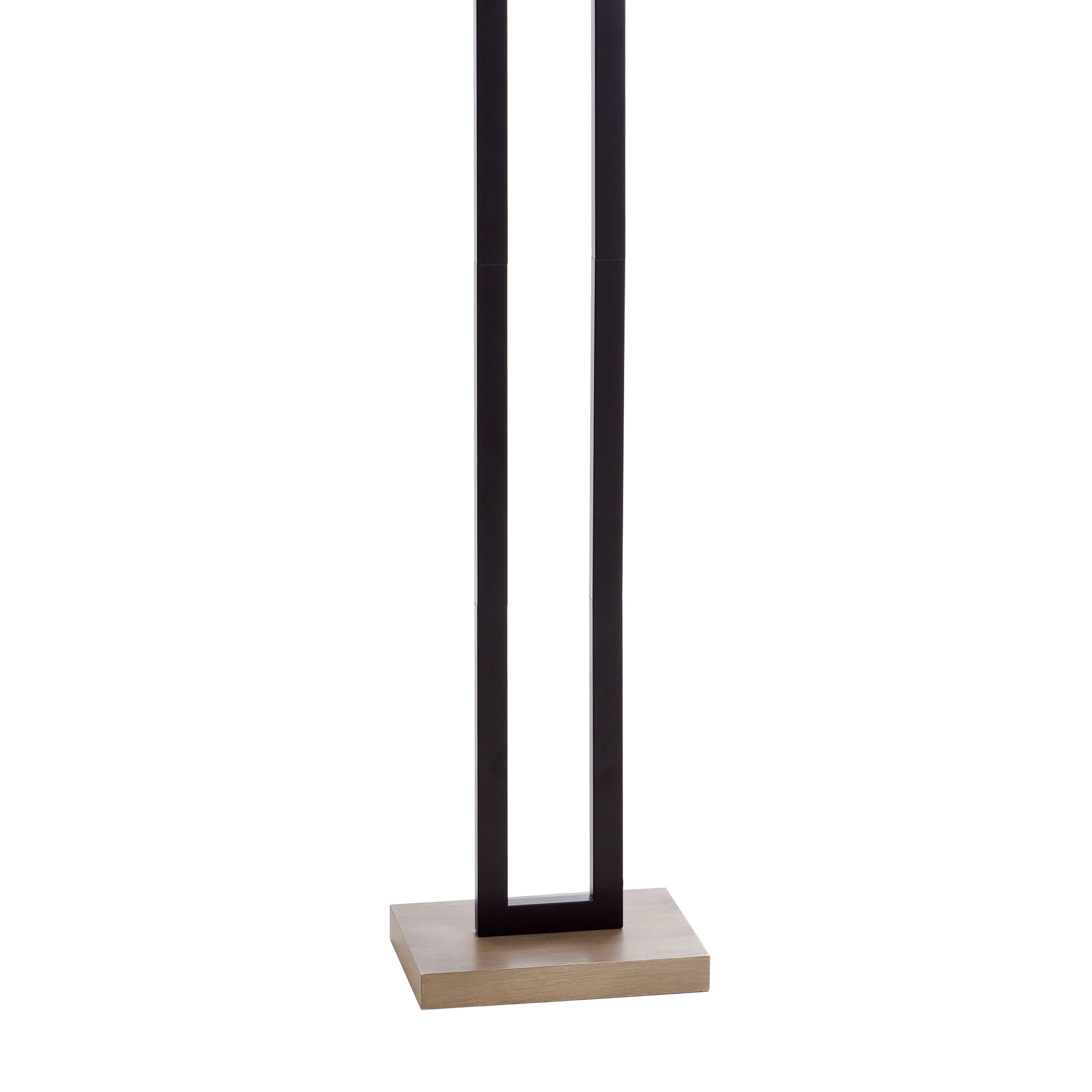 Better Homes & Gardens 61"H Metal Windowpane Floor Lamp, Black Finish with Faux Wood Base, Bulb Included