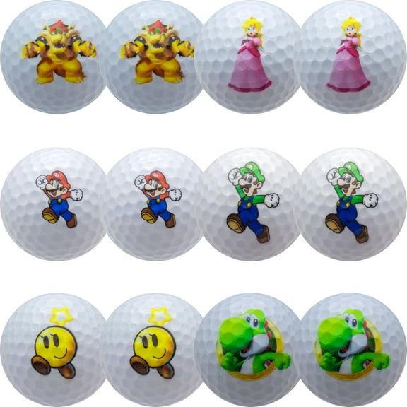 Super Bros and Friends Golf Balls, 12 Pack by GBM Golf