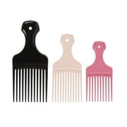 Conair Lift & Define Detangling Hair Pick Combs, 3-Pack with Small, Medium, Large