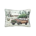 thumbnail image 2 of Lea Unlimited Trucking Tree Pillow Oblong, 2 of 2
