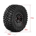 thumbnail image 4 of TFixol 4-Piece 100x42mm 5-Spoke RC Rubber Tires for Remote Control Vehicles, 4 of 6