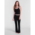 thumbnail image 2 of No Boundaries Cotton Blend Jersey Sleep Lace Tank Top, Women’s XXS-3X, 2 of 5