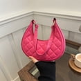 thumbnail image 4 of Bolso de hombro de media luna a cuadros de moda Bolso de mano de moda Bolso pequeño Hobo para mujer, 4 of 9