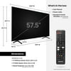 SAMSUNG 58" Class 4K Crystal UHD (2160P) LED Smart TV with HDR UN58TU7000 2020