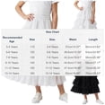 thumbnail image 2 of Miluxas Girls' Maxi Skirts Tiered Elastic Waist Long Flowy Swing Ruffle Pleated Casual Summer Skirts White 9-10 Years, 2 of 7