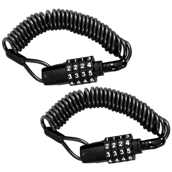 MELIVO 2 Pcs Secure Motorcycle Helmet Lock for Bicycle Motorcycle and More