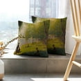 thumbnail image 6 of LALILO Throw Pillow Covers Study Sunday French Oil Wood Panel Cushion Cover 18" x 18", 829 Pack, 6 of 6