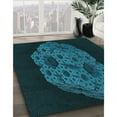 thumbnail image 2 of Ahgly Company Indoor Rectangle Patterned Dark Cyan Green Area Rugs, 8' x 10', 2 of 6