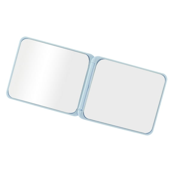 Vocoste 1 Pc Women Square Compact Mirror Cosmetic Mirror for Travel Vacation Blue Plastic Glass Mirror