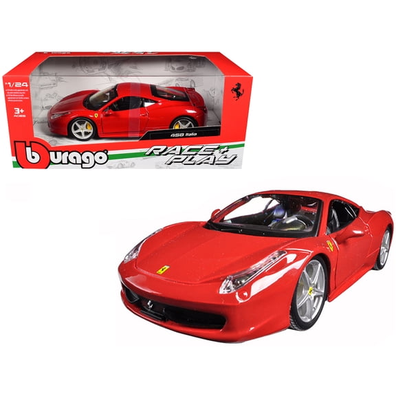 Ferrari 458 Italia Red 1/24 Diecast Model Car by Bburago