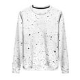 thumbnail image 4 of JUSLIO Womens Shirts Casual Graphic Sweatshirts Fashion Long Sleeve Round Neck Sweatshirts White 2XL, 4 of 8