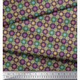 thumbnail image 3 of Soimoi Poly Georgette Fabric Floral Mandala Print Fabric by The Yard 52 Inch Wide, 3 of 3