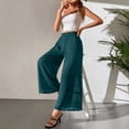 thumbnail image 6 of ClodeEU Women Elastic Waist Chiffon Cropped Pants,Summer Solid Casual Loose Pant ,Women's Plus XXL, 6 of 6
